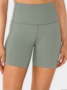 Women's Spandex Ultra High-Rise Bike/Running Shorts 6" -All In Motion (Olive)